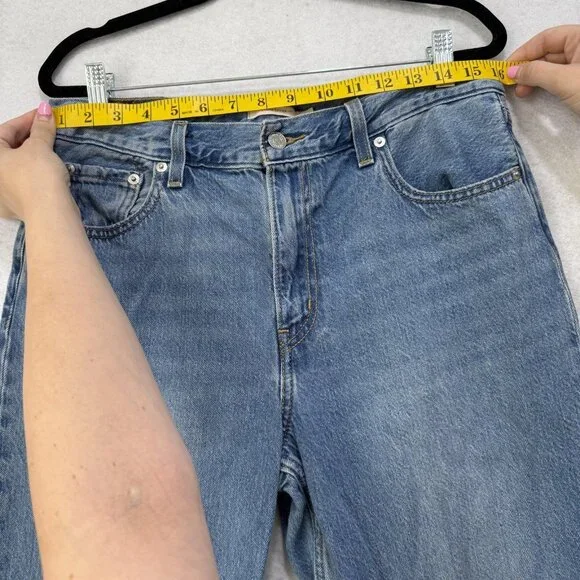 Levis Premium Loose Straight Jeans Mens 29x30 Blue Denim Waterless Relaxed Fit - Picture 6 of 15